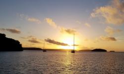 Sunset at Port Maurelle; the